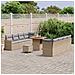 Set Divano da Giardino con cuscino 11 pcs Beige Poly Rattan - Foto miniatura 3