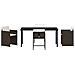 Set da Pranzo per Giardino 5 pcs Marrone Poly Rattan - Foto miniatura 7