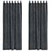 Tende con tende 2 pcs Grigio chiaro 140 x 245 cm Velluto - Foto miniatura 1
