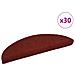 Tappetini per scale autoadesivi 30 pz 56x17x3 cm Bordeaux Rosso Semicircolari - Foto miniatura 1