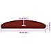 Tappetini per scale autoadesivi 30 pz 56x17x3 cm Bordeaux Rosso Semicircolari - Foto miniatura 8