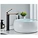 Rubinetto per lavabo da bagno, Blackswan, tipo M198, modello nero /oro rosa, alto, misura 28 cm - Foto miniatura 3