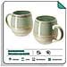Tazza da caffè grande in ceramica da 630 ml, set di 2 - verde - Foto miniatura 5