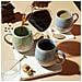 Tazza da caffè grande in ceramica da 630 ml, set di 2 - verde - Foto miniatura 6