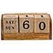 Calendario Porta Biglietti In Legno Marrone 19x10x11h - Foto miniatura 3