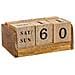 Calendario Porta Biglietti In Legno Marrone 19x10x11h - Foto miniatura 6