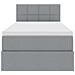 Letto con contenitore e LED Grigio chiaro 90 x 200 cm Tessuto - Foto miniatura 8
