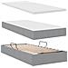 Letto con contenitore e LED Grigio chiaro 90 x 200 cm Tessuto - Foto miniatura 9
