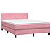 Giroletto a Molle con Materasso Rosa 160x210 cm in Velluto - Foto miniatura 4