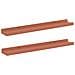 Scaffale da parete 2 pcs Rosso 60 x 9 x 3 cm Legno multistrato - Foto miniatura 1