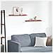 Scaffale da parete 2 pcs Rosso 60 x 9 x 3 cm Legno multistrato - Foto miniatura 2