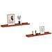 Scaffale da parete 2 pcs Rosso 60 x 9 x 3 cm Legno multistrato - Foto miniatura 3