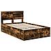 Struttura del letto Rovere fumé 120 x 190 cm Legno multistrato - Foto miniatura 4
