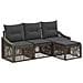 Set Divano da Giardino 4 pcs Grigio polyrattan - Foto miniatura 1
