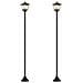 Set di Lampioni with LED Bulb 2 pz Nero 16 x 16 x 156 cm - Foto miniatura 1