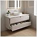 Set di mobili da bagno, 60,4 cm, 2 pezzi, Marrone scuro, Frontali in MDF di alta qualità, Mobili da bagno, Armadio altoMobilesottolavabo - Foto miniatura 2