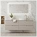 Set di mobili da bagno, 60,4 cm, 2 pezzi, Marrone scuro, Frontali in MDF di alta qualità, Mobili da bagno, Armadio altoMobilesottolavabo - Foto miniatura 4