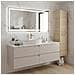 Set di mobili da bagno, 60,4 cm, 2 pezzi, Marrone scuro, Frontali in MDF di alta qualità, Mobili da bagno, Armadio altoMobilesottolavabo - Foto miniatura 5