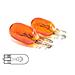 Blister 2 Lampade Alogena T10 WY5W 12V 5W Amber Arancione Zoccolo Vetro W2,1x9,5d - Foto miniatura 1