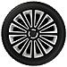 Copricerchi Auto Universali 13 Pollici Tech-one Trend Dc Rc Black Silver 31590 - Foto miniatura 6