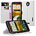 Custodia Compatibile Con Htc One X / X+ In Bianco Fumo - Coperchio Protettiva Con Chiusura Magnetica, Funzione Stand E Tasca Per Le Carte - Foto miniatura 1