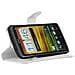 Custodia Compatibile Con Htc One X / X+ In Bianco Fumo - Coperchio Protettiva Con Chiusura Magnetica, Funzione Stand E Tasca Per Le Carte - Foto miniatura 4