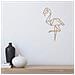 Decorazione Da Parete Flamingo - Wall Art Muro - Animali - Per Soggiorno, Camera - Color Rame In Acciaio, 31 X 0,15 X 50 Cm - Foto miniatura 5