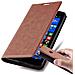 Custodia Compatibile Con Nokia Lumia 535 In Marrone Cappuccino - Coperchio Protettiva Con Chiusura Magnetica, Funzione Stand E Tasca Per Le Carte - Foto miniatura 4
