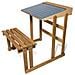 Jeujura Bureau D'ecolier En Bois - Teint Chene Hauteur 60 Cms - Foto miniatura 1