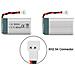 3 Pezzi Batteria Lipo Ricaricabile (3.7v, 850 Mah Lipo) Per Rc Droni Quadricotteri Syma X5sc X5sw - Foto miniatura 4