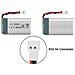 3 Pezzi Batteria Lipo Ricaricabile (3.7v, 850 Mah Lipo) Per Rc Droni Quadricotteri Syma X5sc X5sw - Foto miniatura 3