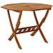Tavolo Da Giardino Pieghevole 90x75 Cm Legno Massello Di Acacia - Foto miniatura 2