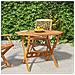 Tavolo Da Giardino Pieghevole 90x75 Cm Legno Massello Di Acacia - Foto miniatura 1