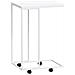 Tavolino Con Ruote Bianco 40x30x63,5cm In Legno Ingegnerizzato - Foto miniatura 2
