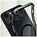 Cover Magsafe Per Iphone 14 Silicone Protezione Fotocamera Bordo Cromato Nero - Foto miniatura 3