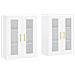 Armadietti A Parete 2 Pz Bianchi In Legno Multistrato - Foto miniatura 1