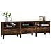 Mobile Porta Tv Rovere Fumo 150x30x44,5 Cm In Legno Multistrato - Foto miniatura 4