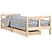 Giroletto Bambini Con Cassetti 80x200 Cm Legno Massello Di Pino - Foto miniatura 2