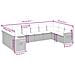 Set Divano Da Giardino 10 Pz Con Cuscini Grigio In Polyrattan - Foto miniatura 3