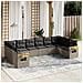 Set Divano Da Giardino 10 Pz Con Cuscini Grigio In Polyrattan - Foto miniatura 1