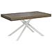 Tavolo allungabile 90x160/420 cm Karida tortora gambe bianche - Foto miniatura 1