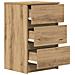 Comodini con 3 Cassetti 2 pz Rovere Artigianale 39x35x65 cm - Foto miniatura 5