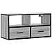Mobile Tv Grigio Sonoma 80x31x39,5 Cm Legno Multistrato Metallo - Foto miniatura 2