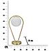 Lampada Da Tavolo Mf147 - Oro - Metallo - 25x18x50 Cm - Foto miniatura 7