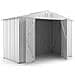 Box Attrezzi Casetta Giardino In Acciaio Zincato 327x155cm X H2.15m - 114kg - 5.06mq - Bianco - Foto miniatura 2