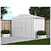 Box Attrezzi Casetta Giardino In Acciaio Zincato 327x155cm X H2.15m - 114kg - 5.06mq - Bianco - Foto miniatura 4