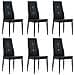 Lusso Casadino -  Sedie Da Pranzo 6 Pz Nere In Similpelle - Foto miniatura 2