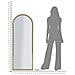 Specchio Con Cornice Mf697 - Oro - Mdf - 150x55x2 Cm - Foto miniatura 8