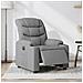 Poltrona Elettrica Reclinabile Grigio Chiaro in Tessuto - Foto miniatura 2