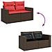 Set Divani da Giardino 8 pz con Cuscini Marrone in Polyrattan - Foto miniatura 8